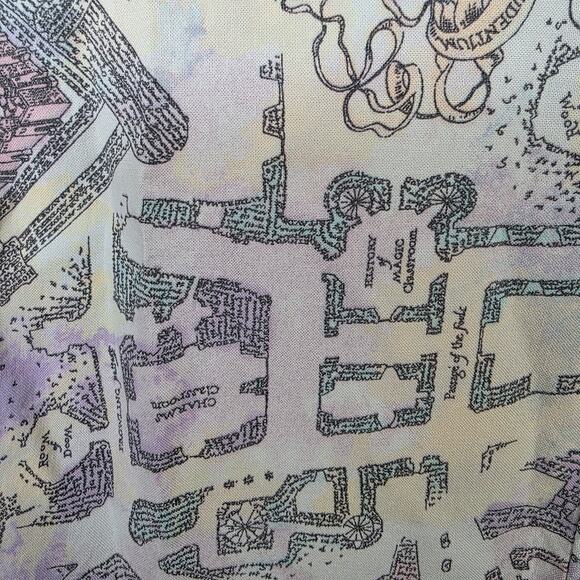 Harry Potter Watercolor Pastel Marauder's Map Babydoll Mini Dress Size 4X - Picture 5 of 12